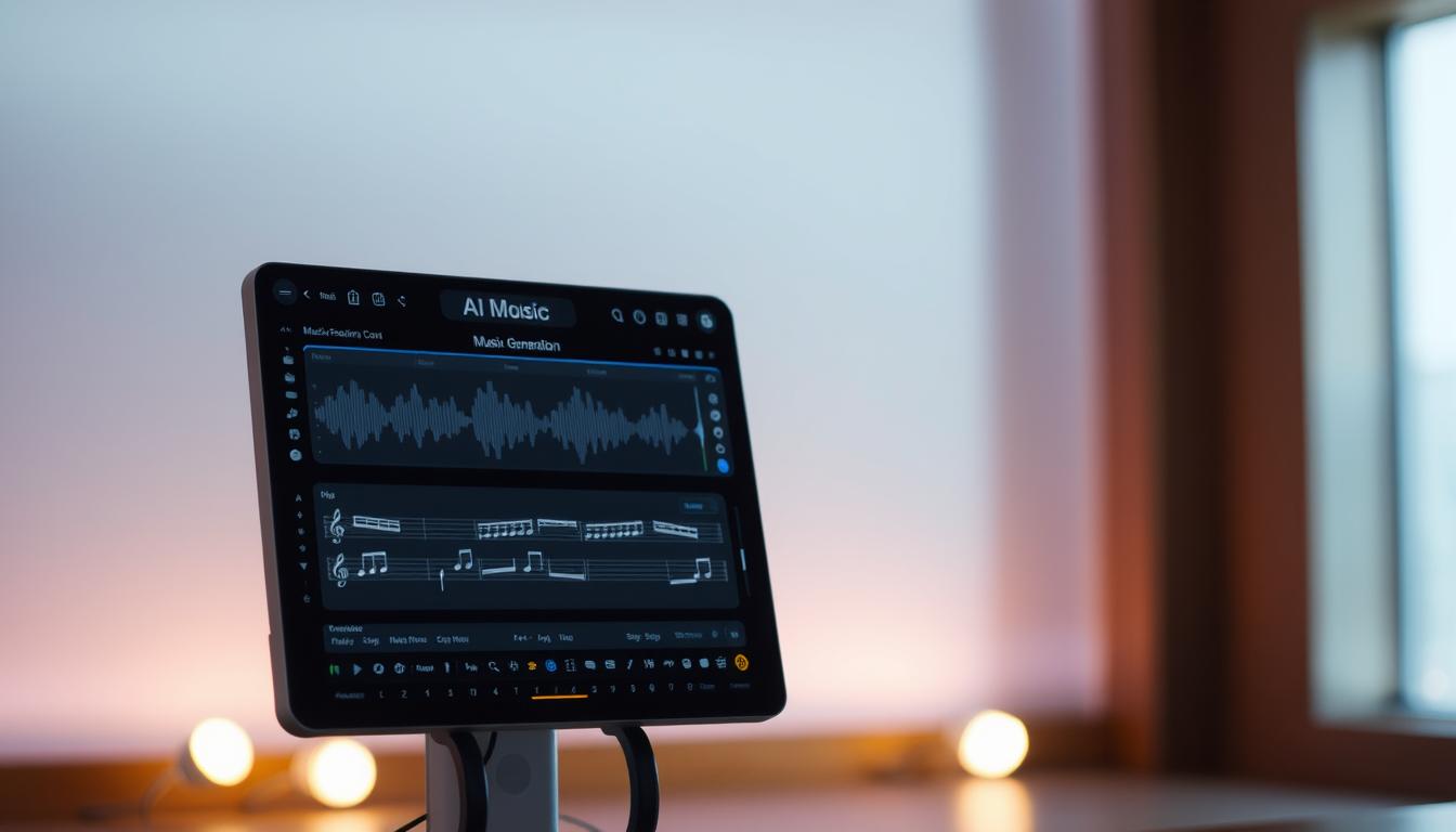 Suno AI Music Generator interface for creating original songs with AI